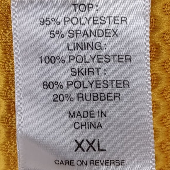 New York & Company Yellow Strapless Stretch Fit & Flare Smocked Waist Dress XXL - Picture 12 of 12